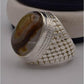 AAE 2311 Chandi Ring 925, Stone: Sulemani Aqeeq - AmeerAliEnterprises