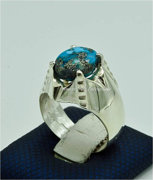 AAE 6845 Chandi Ring 925, Stone: Shajri Feroza