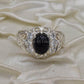 AAE 0328 Chandi Ring 925, Stone Opal (Black) - AmeerAliEnterprises