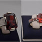 Silver Couple Rings: Pair 74,  Stone: Zircon - AmeerAliEnterprises