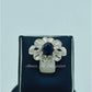 AAE 6207 Chandi Ring 925, Stone: Blue Sapphire (Neelam) - AmeerAliEnterprises