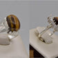 Silver Couple Rings: Pair 101,  Stone: Tiger's Eye - AmeerAliEnterprises