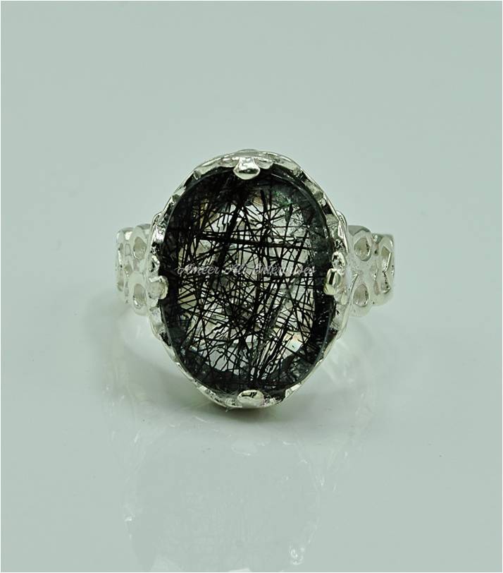 AAE 6897 Chandi Ring 925, Stone: Moh e Najaf