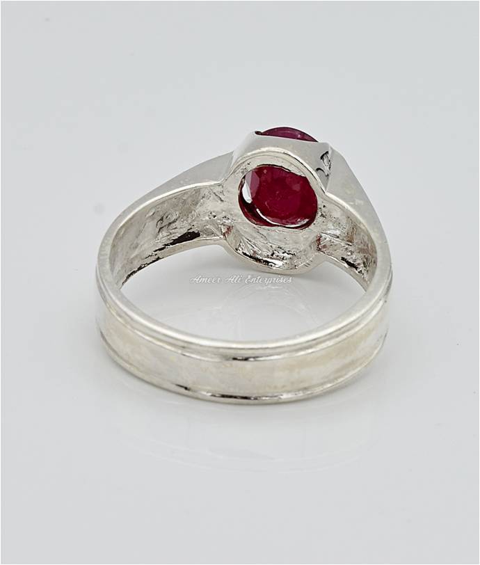 AAE 6635 Chandi Ring 925, Stone: Ruby