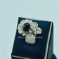 AAE 6207 Chandi Ring 925, Stone: Blue Sapphire (Neelam) - AmeerAliEnterprises