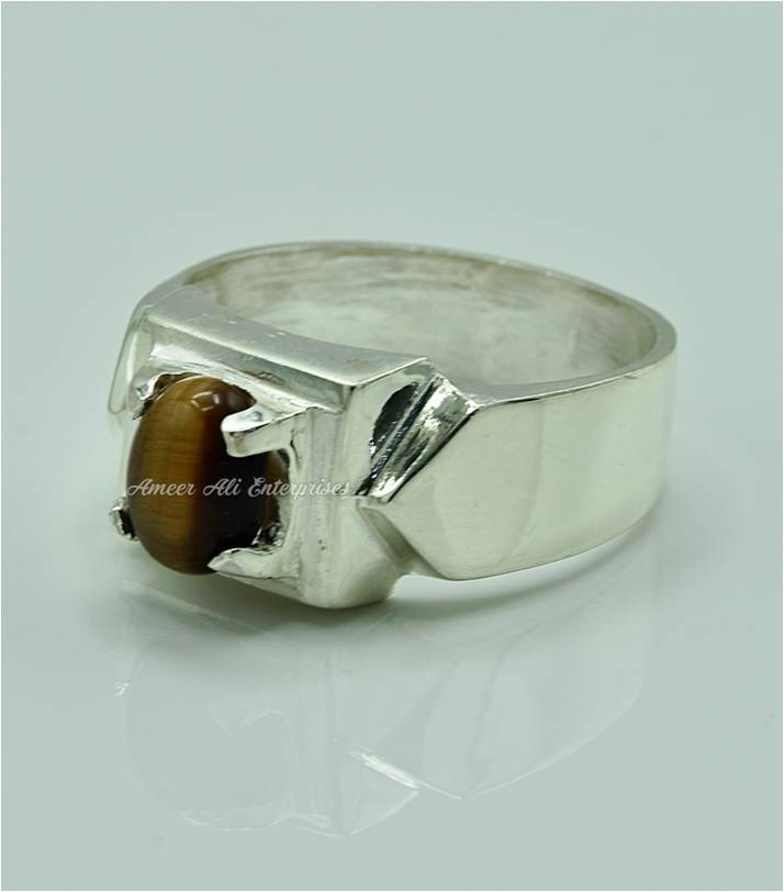 AAE 6870 Chandi Ring 925, Stone: Tiger's Eye
