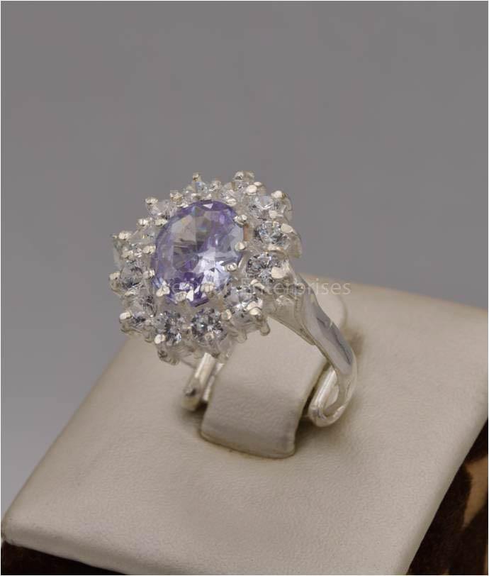 AAE 2412 Chandi Ring 925, Stone: Zircon - AmeerAliEnterprises