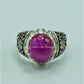 AAE 6771 RUBY STAR 925 CHANDI RING - AmeerAliEnterprises