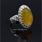 AAE 6820 CHANDI RING 925, STONE: Yellow AQEEQ - AmeerAliEnterprises