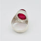 AAE 6620 Chandi Ring 925, Stone: Irani Poota Yaqoot