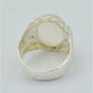 AAE 6258 Chandi Ring 925, Stone: Dur e Najaf