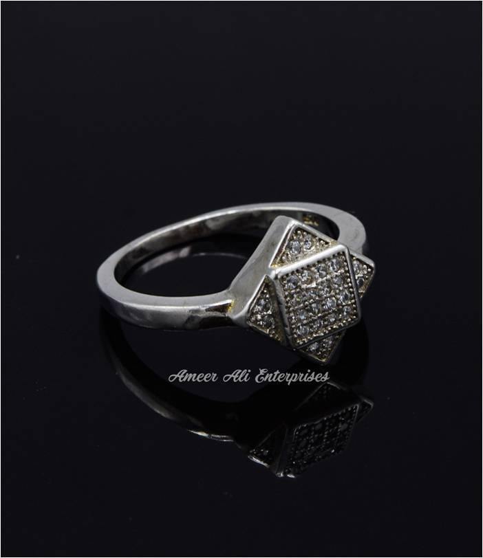 AAE 5757 Chandi Ring 925, Stone: Zircon - AmeerAliEnterprises