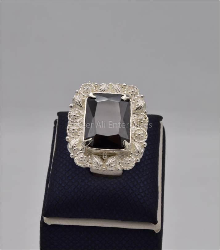 AAE 5639 Chandi Set 925, Stone: Zircon - AmeerAliEnterprises