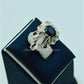 AAE 6207 Chandi Ring 925, Stone: Blue Sapphire (Neelam) - AmeerAliEnterprises