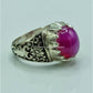 AAE 6771 RUBY STAR 925 CHANDI RING - AmeerAliEnterprises
