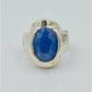 AAE 6293 Chandi Ring 925, Stone: Neelam
