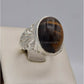 AAE 3554 Chandi Ring 925, Stone: Tiger's Eye