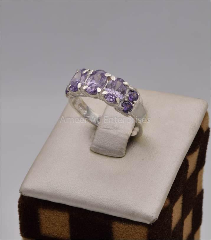 AAE 2525 Chandi Ring 925, Stone: Zircon - AmeerAliEnterprises