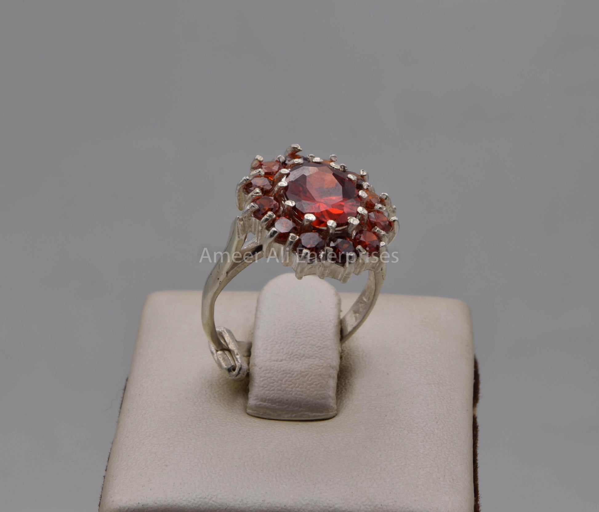 AAE 5694 Chandi Ring 925, Stone: Zircon - AmeerAliEnterprises