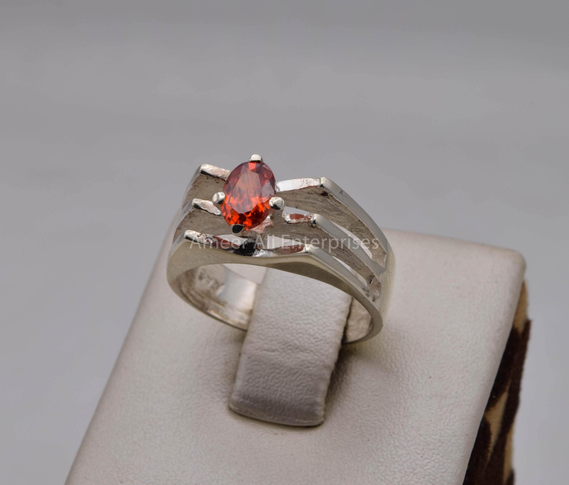 AAE 5701 Chandi Ring 925, Stone: Zircon - AmeerAliEnterprises