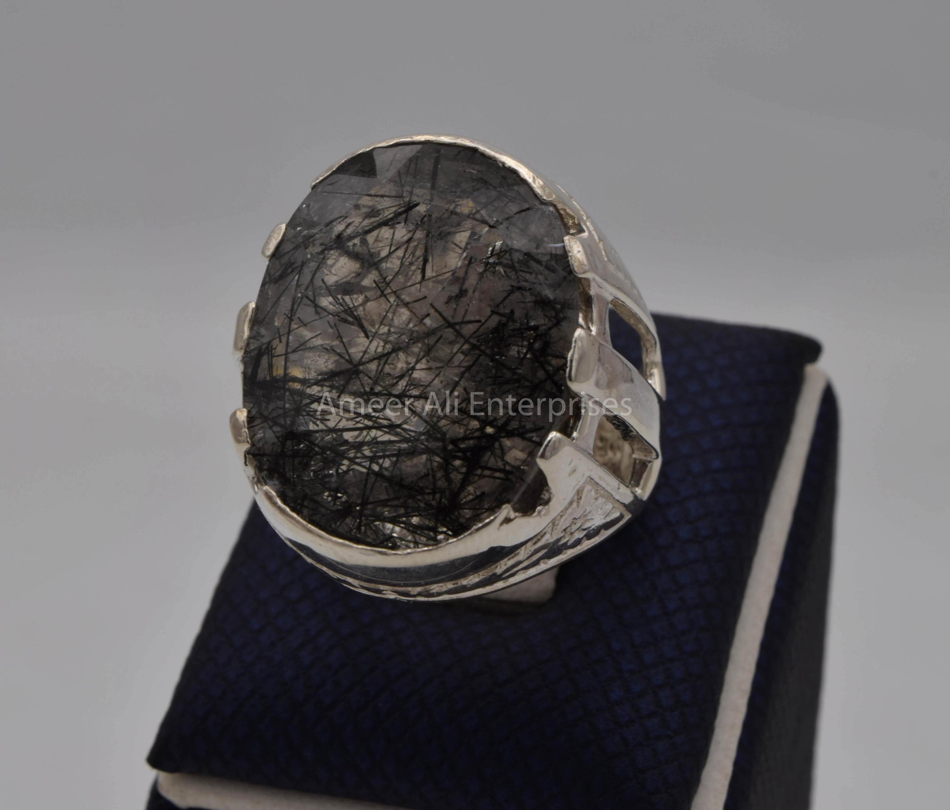 AAE 5646 Chandi Ring, Stone: Moh e Najaf - AmeerAliEnterprises