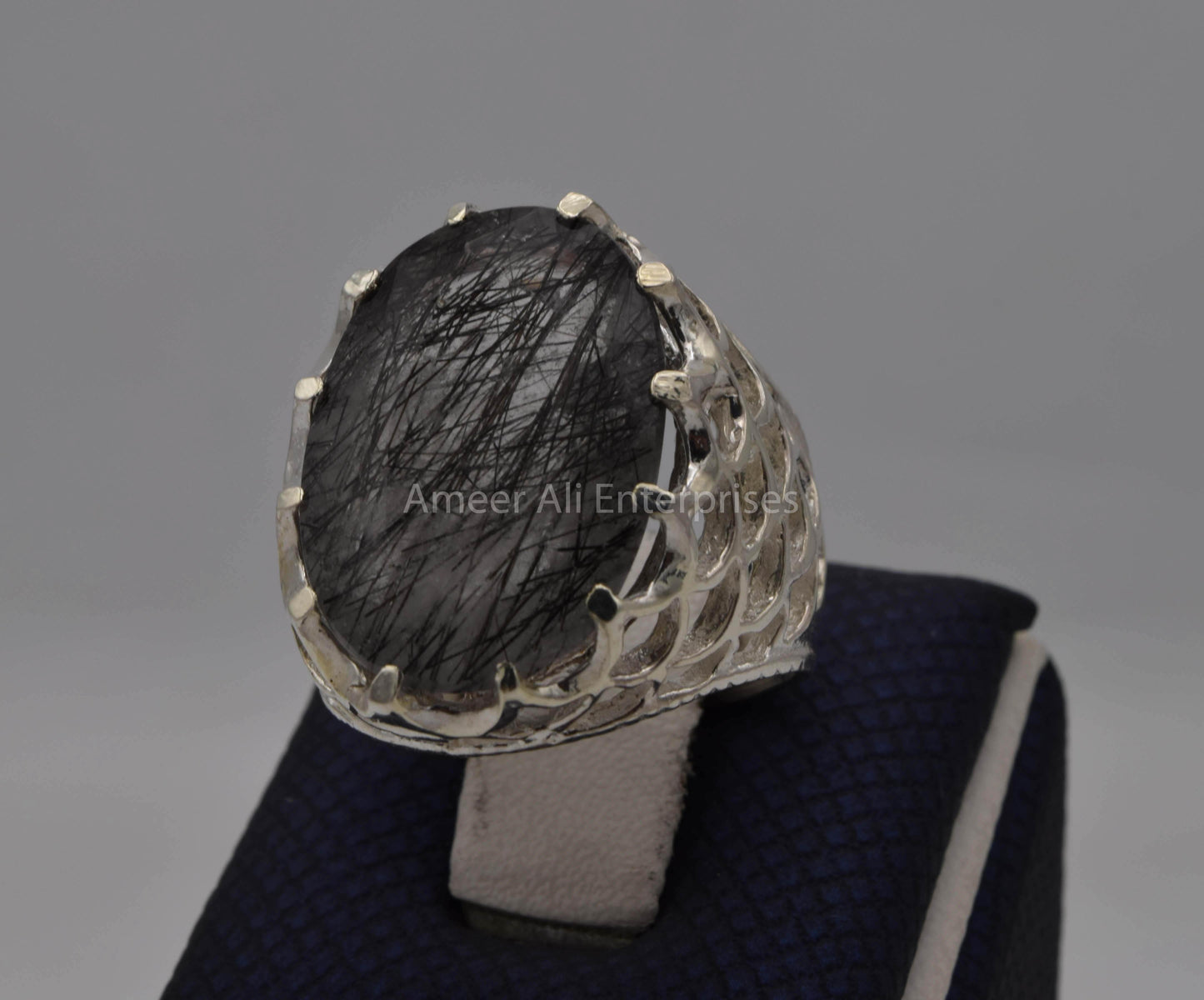 AAE 5643 Chandi Ring, Stone: Moh e Najaf - AmeerAliEnterprises