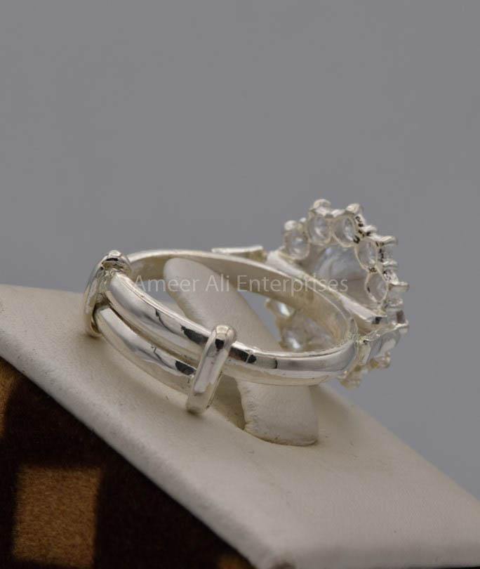 AAE 7521 Chandi Ring 925, Stone: Zircon - AmeerAliEnterprises