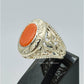 AAE 6275 Chandi Ring 925, Stone: Marjan (Coral)