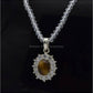 AAE 5778 Chandi Pendant 925, Stone: Tiger's Eye - AmeerAliEnterprises