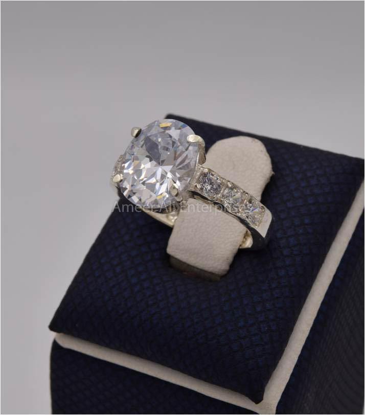 AAE 5504 Chandi Ring 925, Stone: Zircon - AmeerAliEnterprises