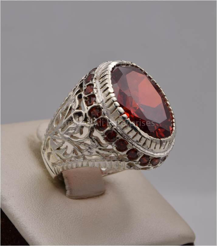 AAE 2480 Chandi Ring 925, Stone: Zircon - AmeerAliEnterprises