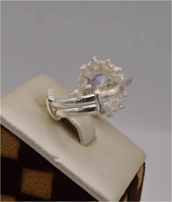 AAE 2412 Chandi Ring 925, Stone: Zircon - AmeerAliEnterprises