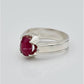 AAE 6635 Chandi Ring 925, Stone: Ruby