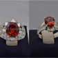 Silver Couple Rings: Pair 63, Stone: Zircon - AmeerAliEnterprises