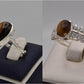 Silver Couple Rings: Pair 102,  Stone: Tiger's Eye - AmeerAliEnterprises