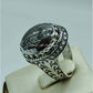 AAE 6710 Chandi Ring 925, Stone: Hadeed (Naad-e-Ali A.S) - AmeerAliEnterprises