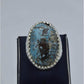AAE 5822 Chandi Ring 925, Stone: Shajri Feroza - AmeerAliEnterprises