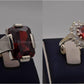 Silver Couple Rings: Pair 33,  Stone: Zircon - AmeerAliEnterprises