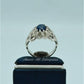 AAE 6207 Chandi Ring 925, Stone: Blue Sapphire (Neelam) - AmeerAliEnterprises