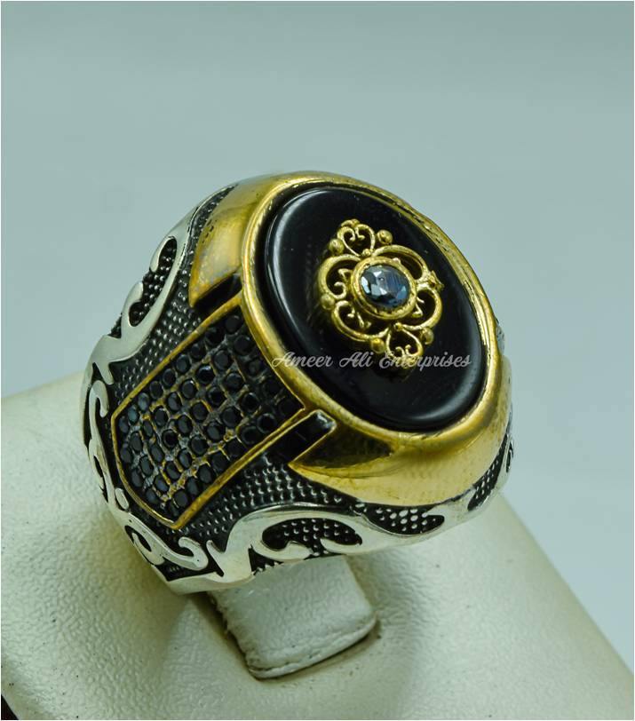 AAE 6725 (ARABIC VINTAGE COLLECTION) 925 CHANDI RING - AmeerAliEnterprises