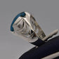 AAE 7731 Chandi Ring 925, Stone: Shajri Feroza (Turquoise) - AmeerAliEnterprises