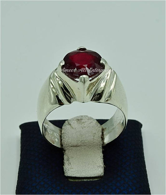 AAE 6846 Chandi Ring 925, Stone: Ruby