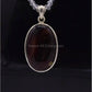 AAE 5834 Chandi Pendant 925, Stone: Sulemani Aqeeq - AmeerAliEnterprises