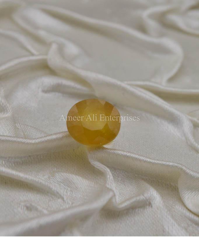 AAE 1318 Yellow Sapphire (Pukhraj) - AmeerAliEnterprises