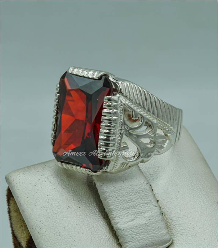 AAE 1825 Chandi Ring 925, Stone: Zircon - AmeerAliEnterprises