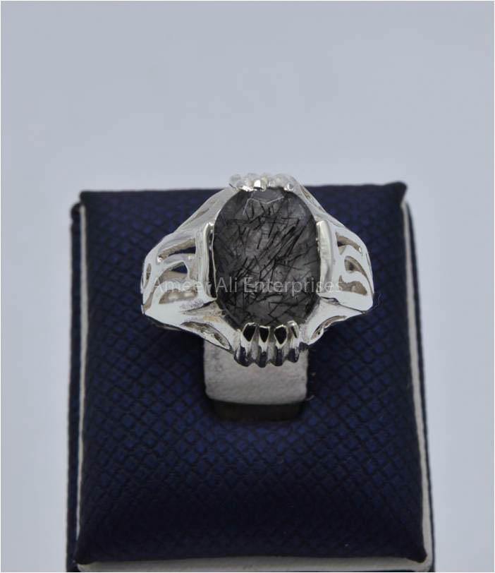 AAE 5815 Chandi Ring 925, Stone: Moh e Najaf - AmeerAliEnterprises
