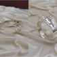 Silver Couple Rings: Pair 30,  Stone: Pearl - AmeerAliEnterprises