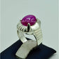 AAE 6861 Chandi Ring 925, Stone: Ruby Star