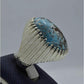 AAE 5822 Chandi Ring 925, Stone: Shajri Feroza - AmeerAliEnterprises