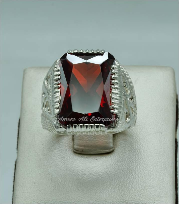 AAE 1825 Chandi Ring 925, Stone: Zircon - AmeerAliEnterprises